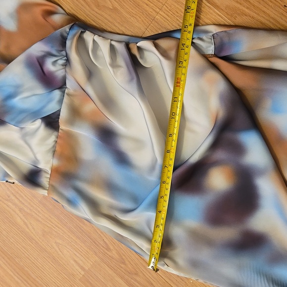 Zara Camisole Dress Women's Small Multi Tie Dye Pleated Slit Hem  size XS NWT - Picture 10 of 10